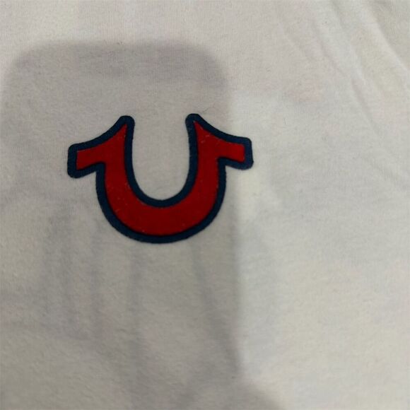 True Religion Men's Buddha Graphic T-Shirt White Size L Short Sleeve - Picture 2 of 8